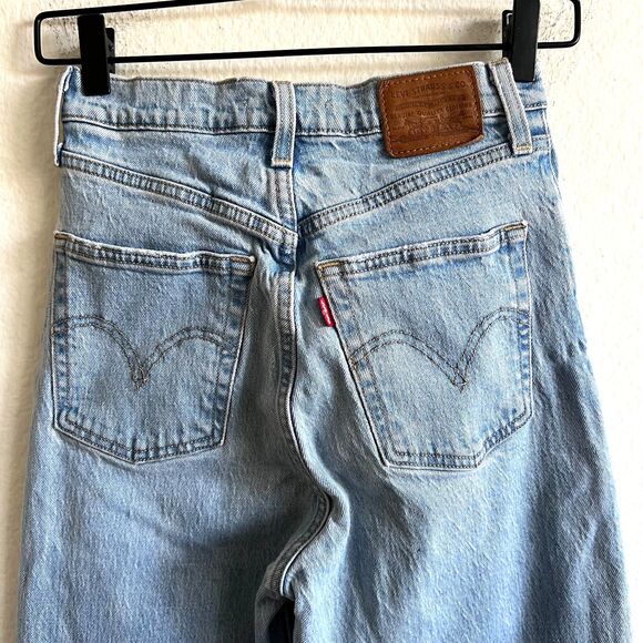 LEVI'S Ribcage Straight Ankle High Rise Denim Jeans Pants Womens 26 - Picture 7 of 10
